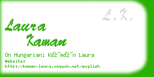 laura kaman business card